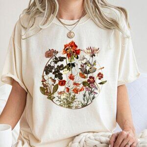 Flower Shirt, Vintage Flower Shirt, Flower Lower Shirt